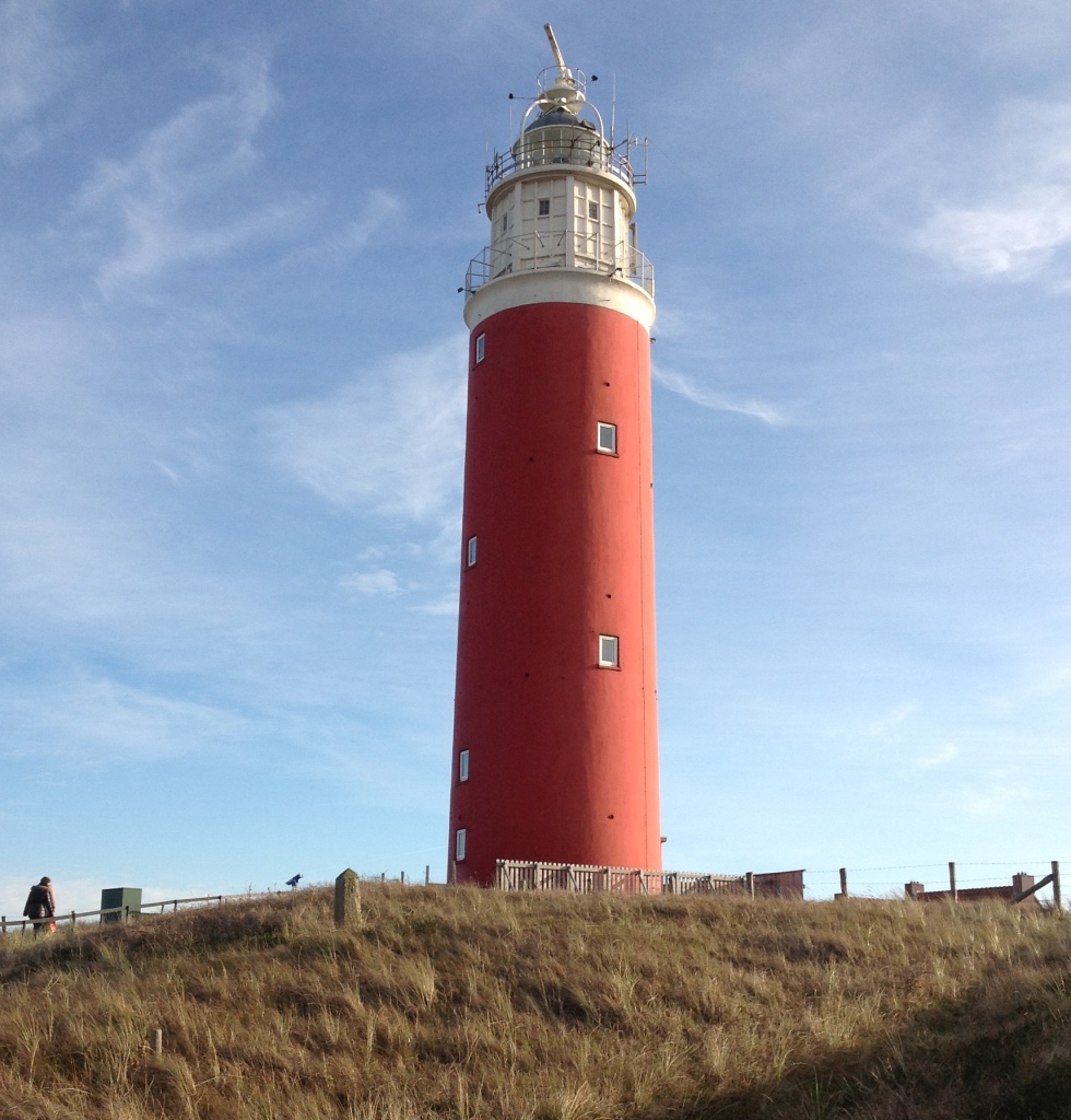 Vuurtoren op het strand van Texel